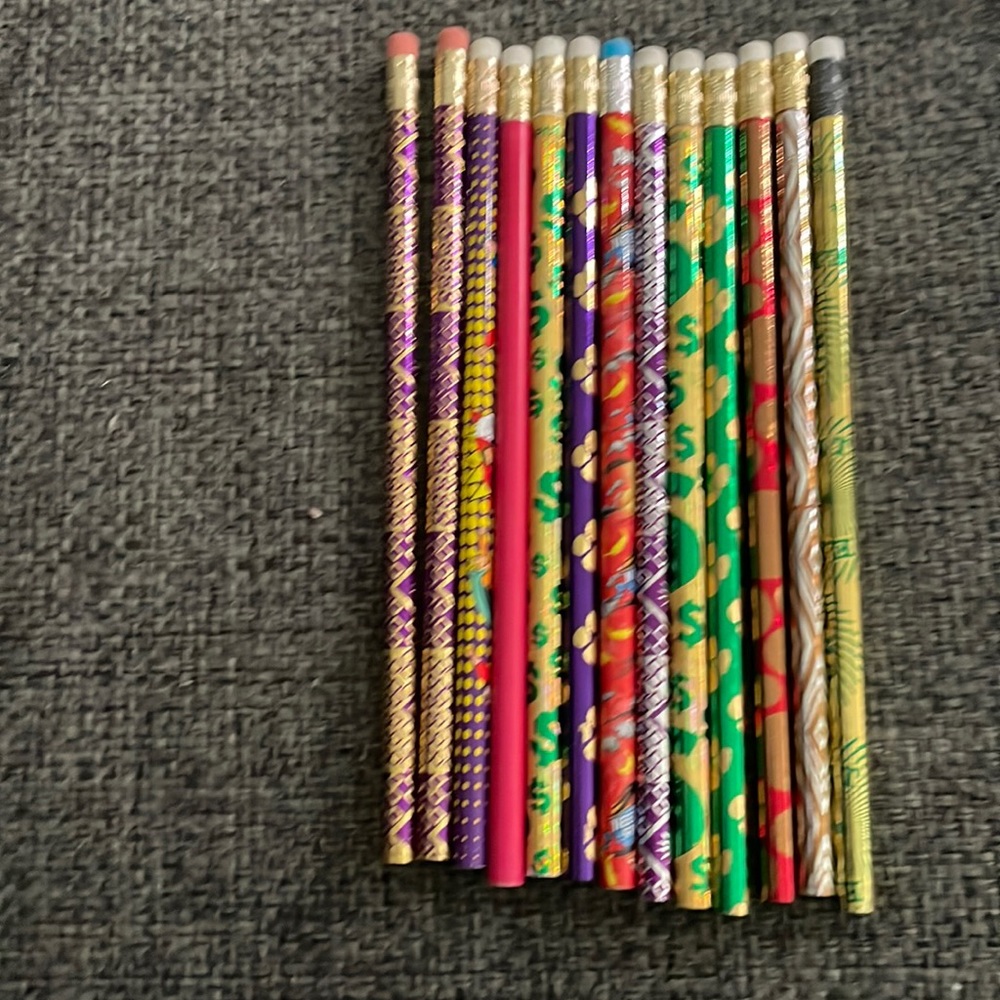 Cool colorful patterns on pencils